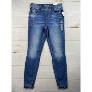 Maurice's Jeans Womens M XLong Pull On Super High Rise Jeggings Dark Wash NWT
